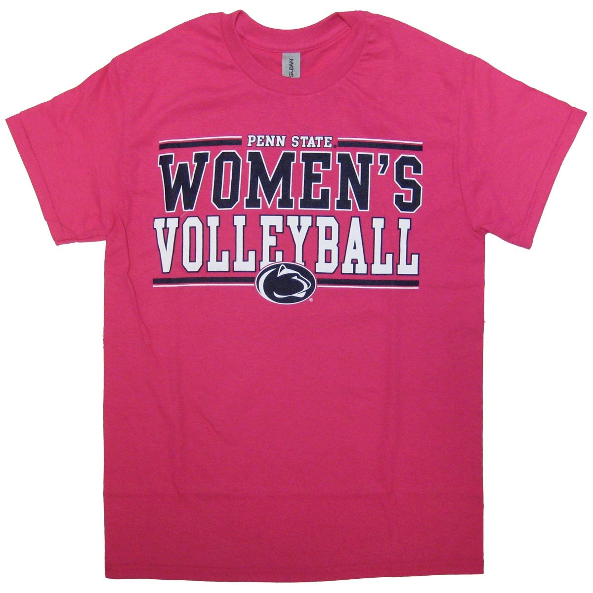 pink short sleeve t-shirt with Penn State Women's Volleyball